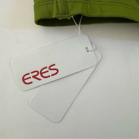 NWT ERES “Roller Pop” Button Detail Halter Bikini Top Full Cup Green - Picture 6 of 16